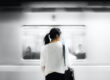 Woman at a subway station