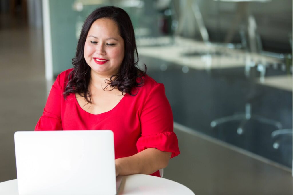 woman working in office